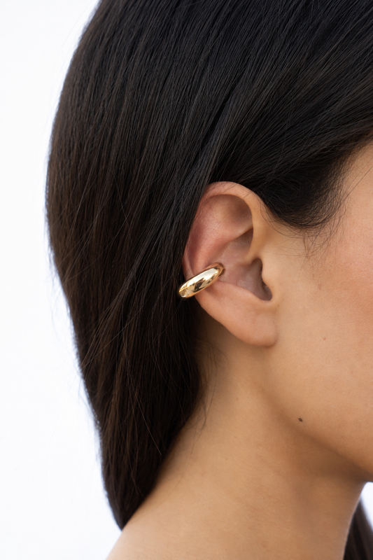 Ear cuff single basic oro 18kt placcato
