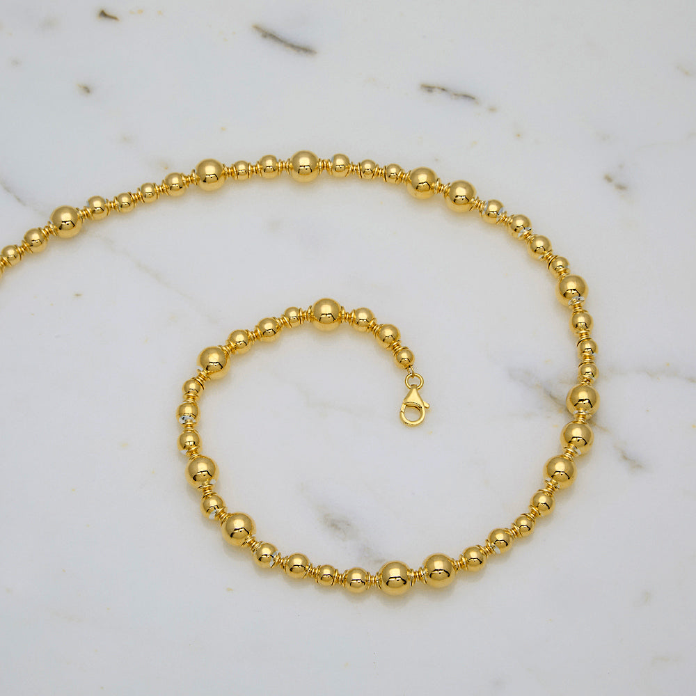 Collar Adalgisa chapado en oro de 18kt