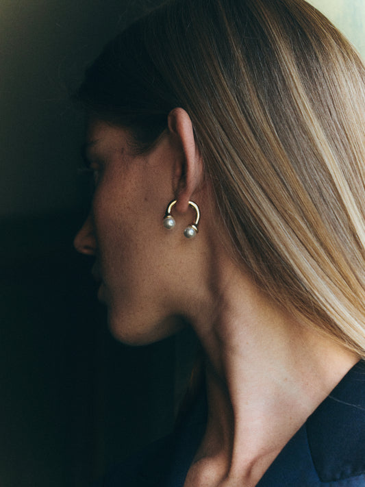 Orecchini Lily oro 18kt placcato con perle naturali