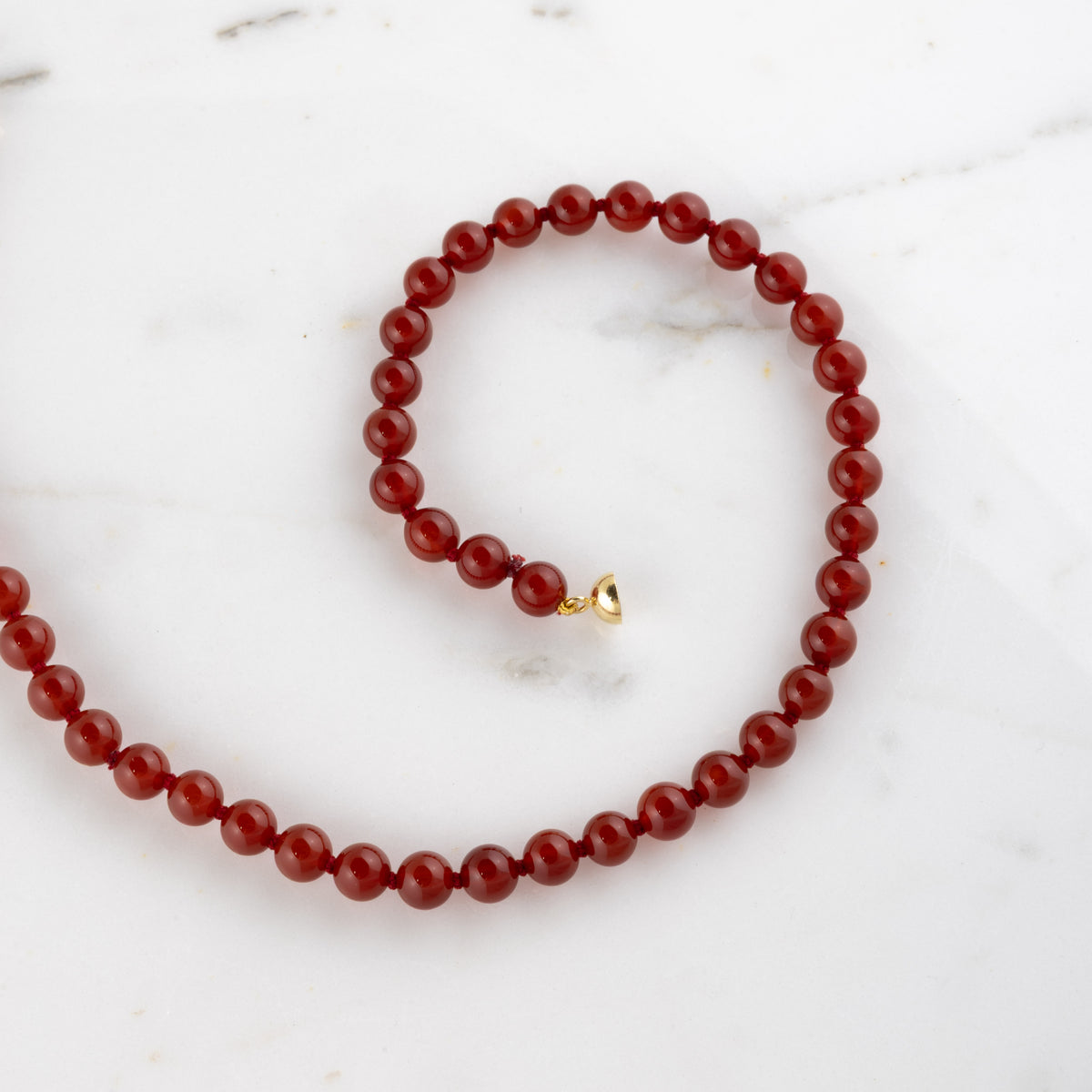 Collier Cornaline rouge