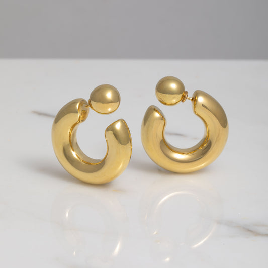 Orecchini Eris large oro 18kt placcato