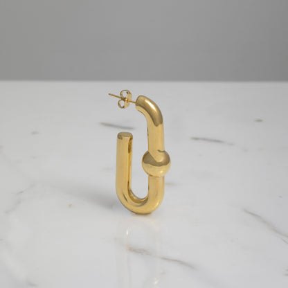 Boucles d'oreilles Gertrude plaquées or 18kt