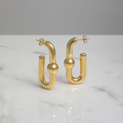Boucles d'oreilles Gertrude plaquées or 18kt