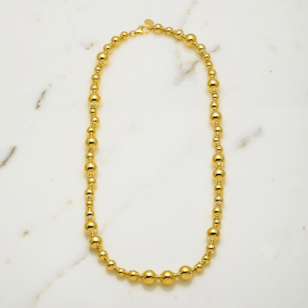 Collar Adalgisa chapado en oro de 18kt