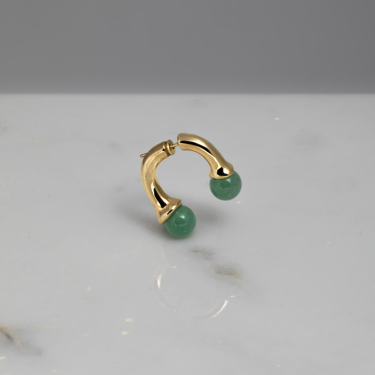 Lily Ohrringe aus 18kt vergoldet mit Aventurin