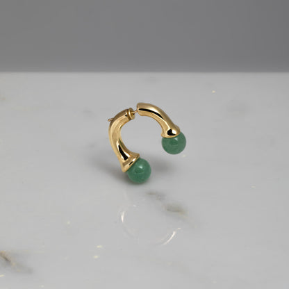 Lily Ohrringe aus 18kt vergoldet mit Aventurin