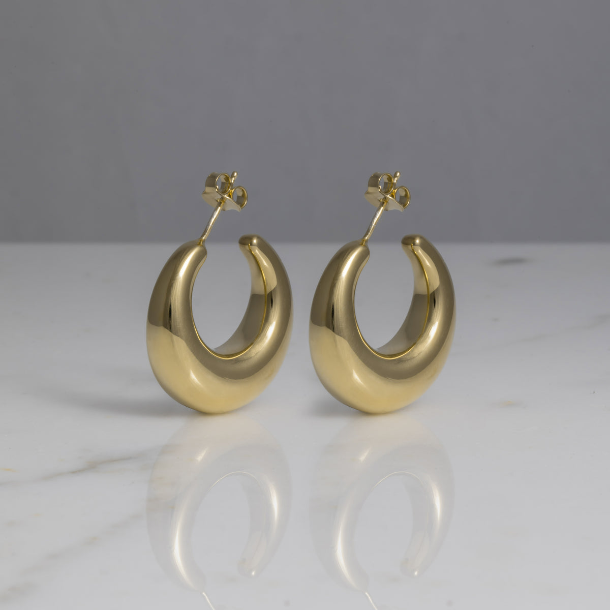 Pendientes Criseide chapados en oro de 18kt