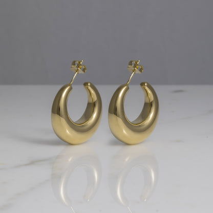 Pendientes Criseide chapados en oro de 18kt
