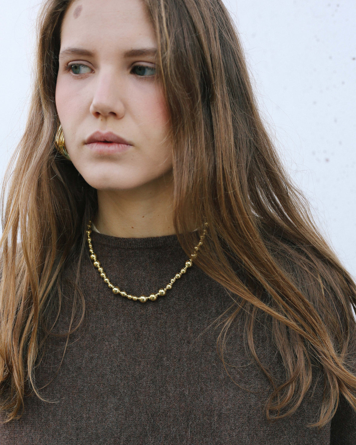 Collar Adalgisa chapado en oro de 18kt