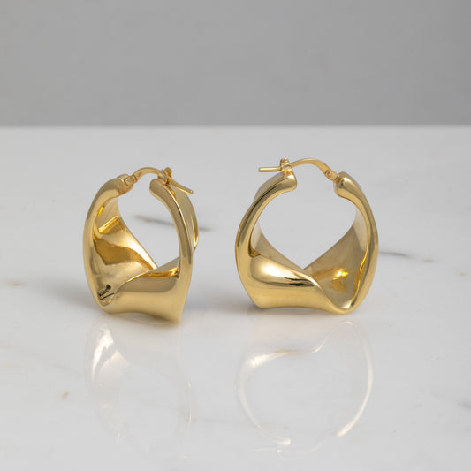 Pendientes Dorothy bañados en oro de 18kt