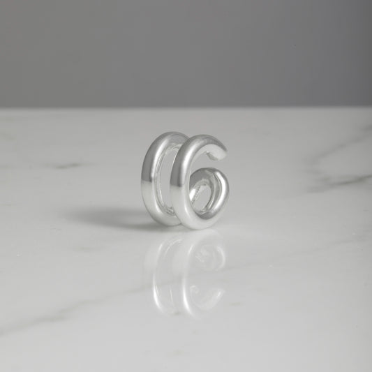 Ear cuff row doppio argento 925