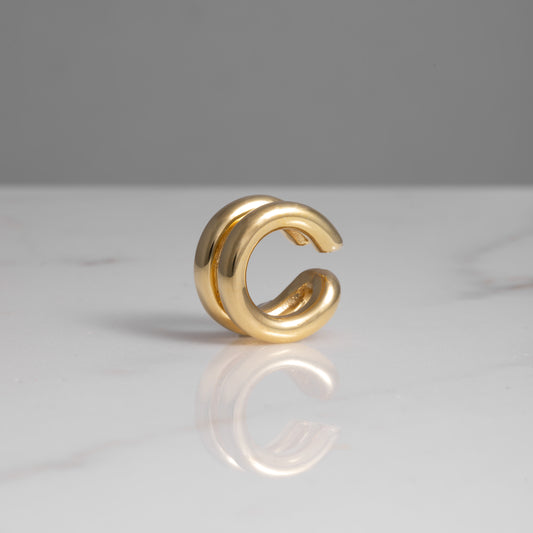 Ear cuff row doppio oro 18kt placcato