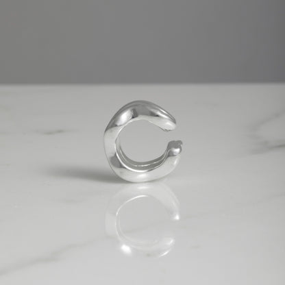 Ear cuff doble onda plata 925