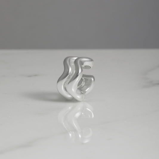 Ear cuff wave doppio argento 925