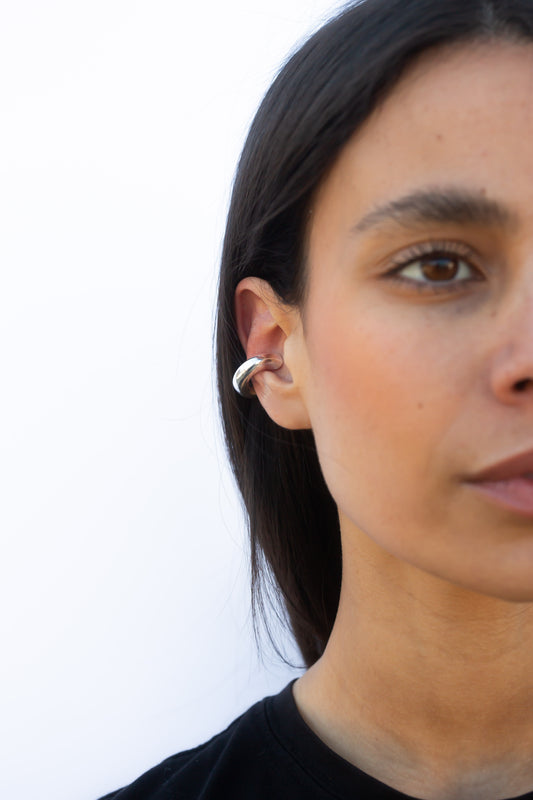 Ear cuff single basic argento 925