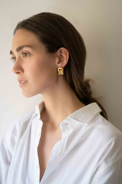 Boucles d'oreilles Ruth plaqué or 18kt