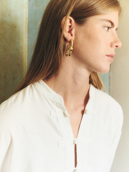 Boucles d'oreilles Gertrude plaquées or 18kt