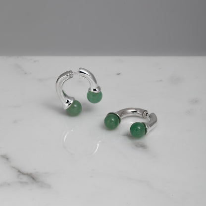 Lily Ohrringe aus 925er Silber mit Aventurin