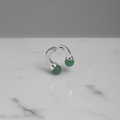 Lily Ohrringe aus 925er Silber mit Aventurin