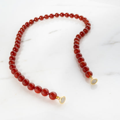 Collier Cornaline rouge
