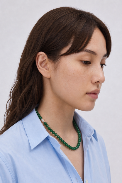 Collier Aventure marine naturelle verte